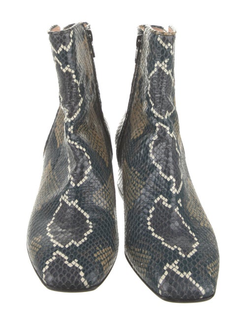 Andrea Gomez Snakeskin Animal Print Boots