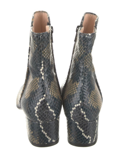 Andrea Gomez Snakeskin Animal Print Boots