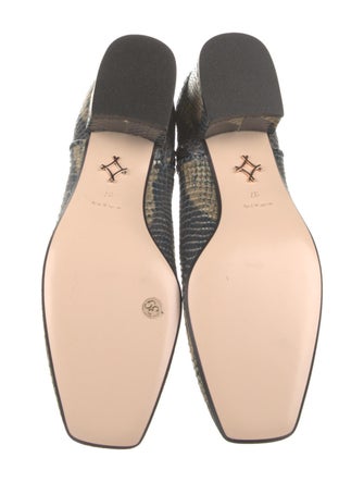 Andrea Gomez Snakeskin Animal Print Boots