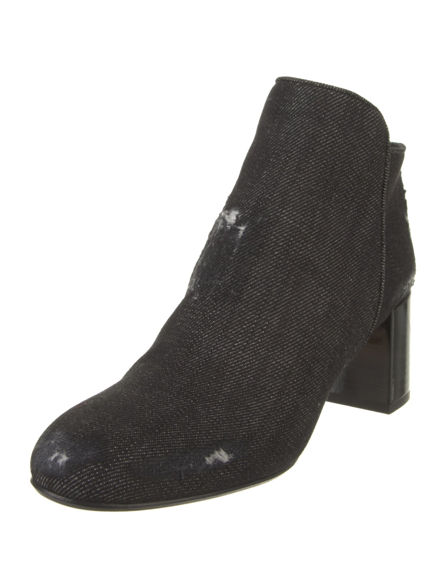 Andrea Gomez Printed Distressed Accents Chelsea Boots