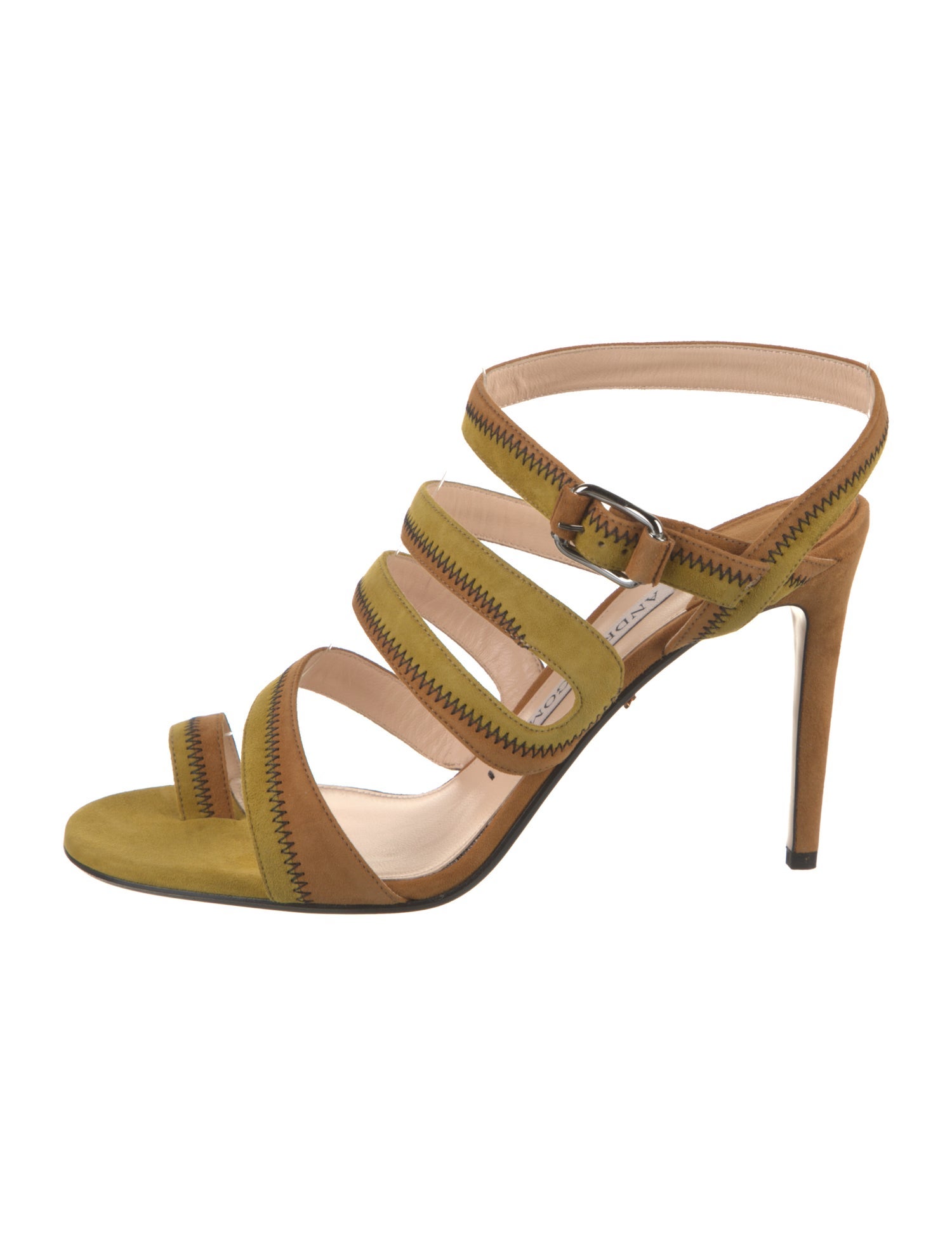 Andrea Gomez Suede Printed Sandals