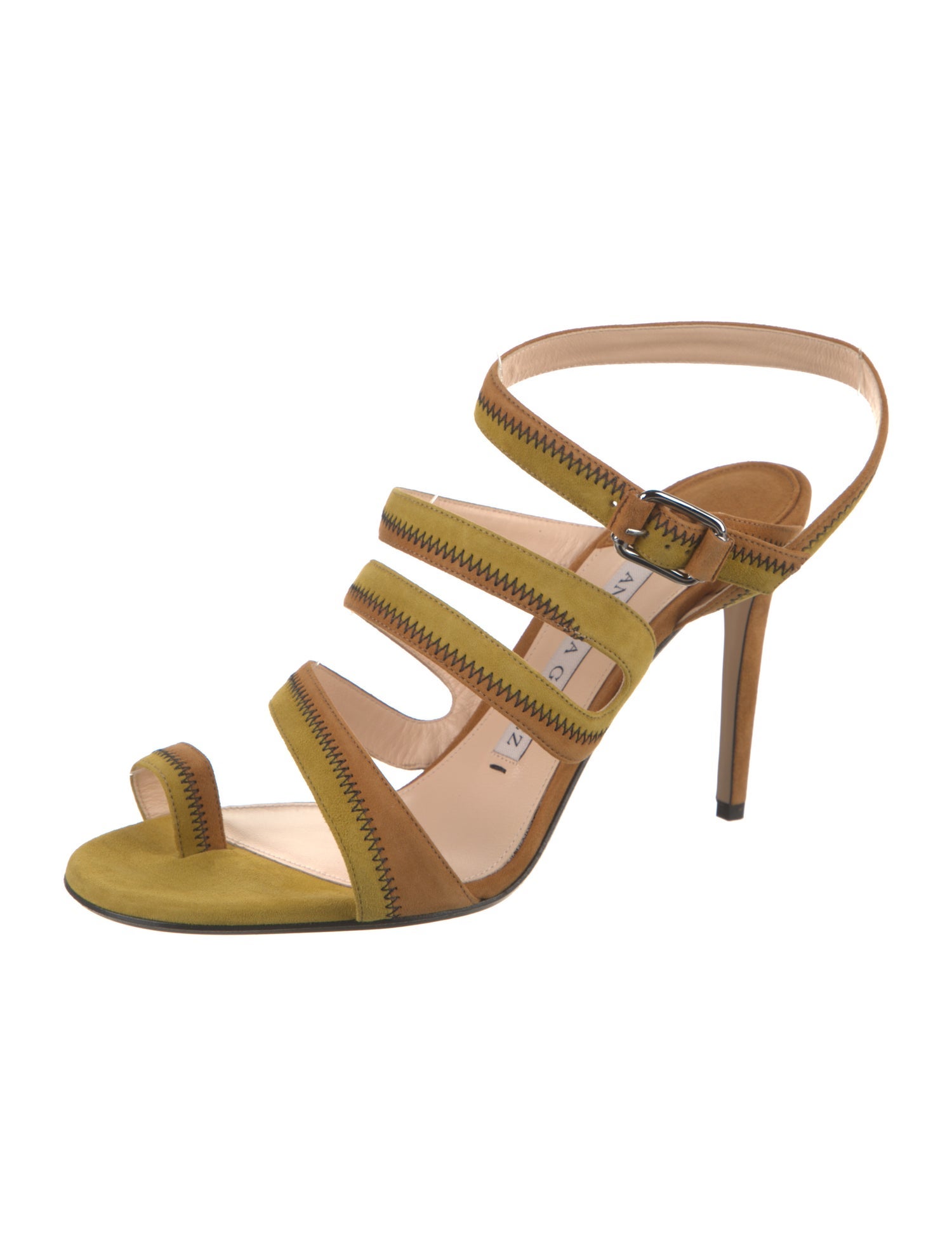 Andrea Gomez Suede Printed Sandals