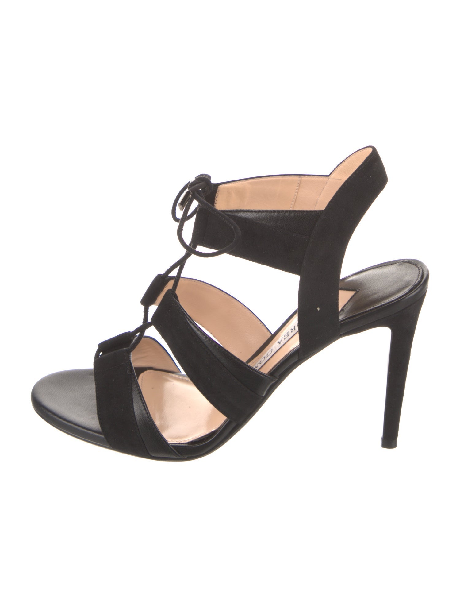 Andrea Gomez Suede T-Strap Sandals