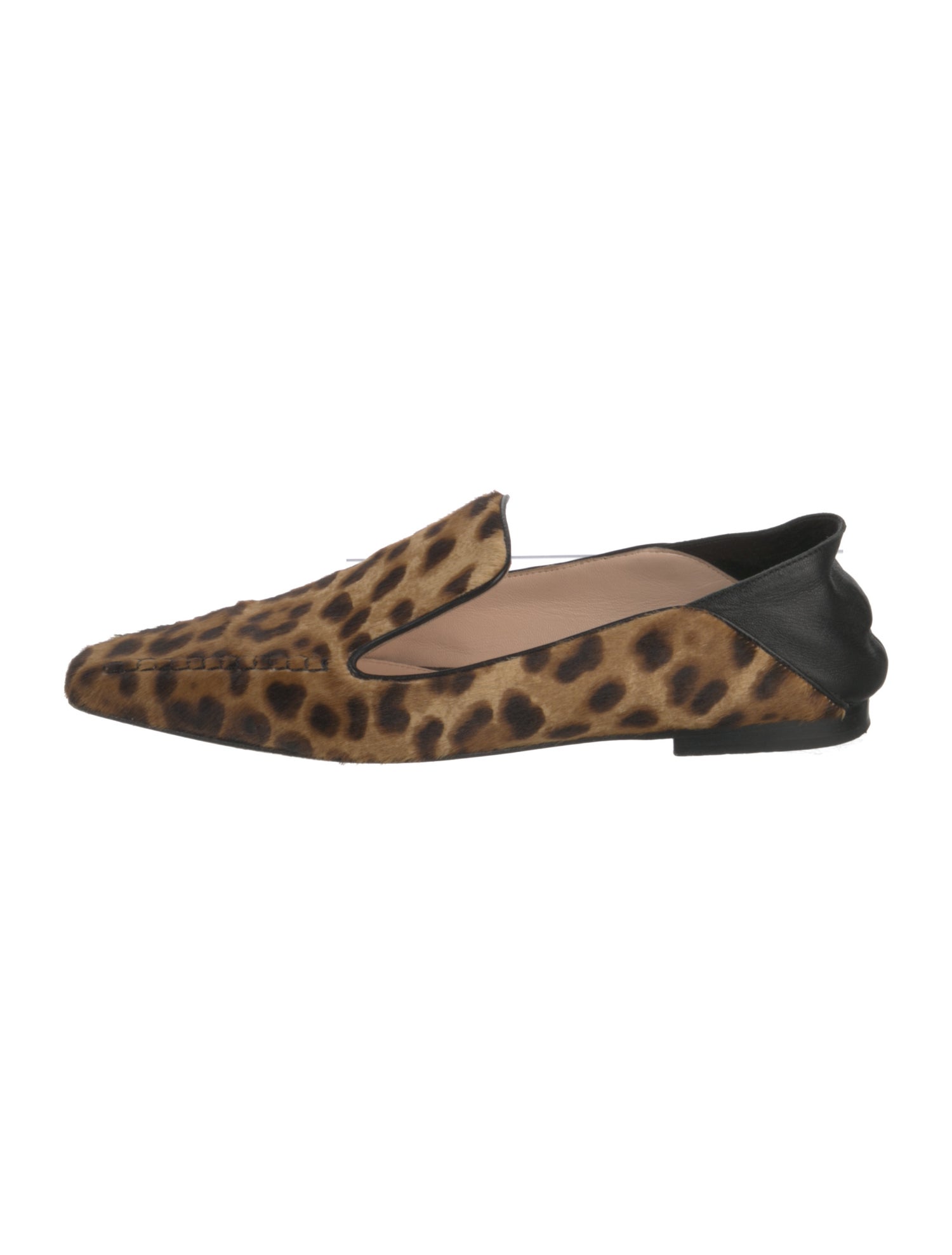 Andrea Gomez Snow Leopard Animal Print Loafers