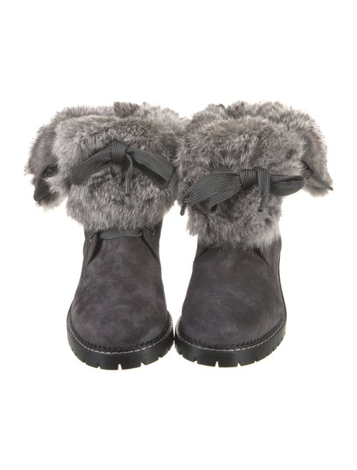 Andrea Gomez Suede Printed Lace-Up Boots