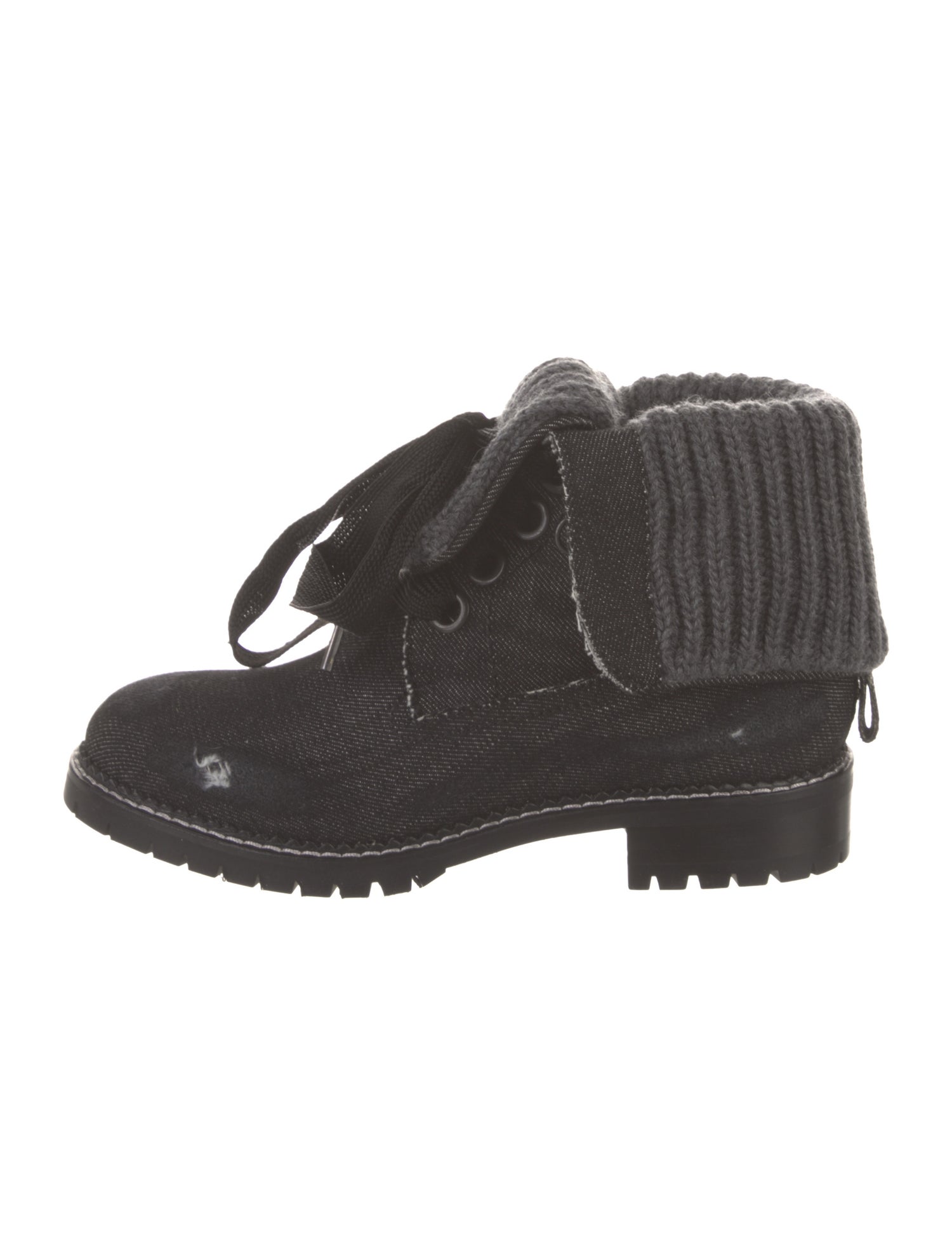 Andrea Gomez Whipstitch Trim Lace-Up Boots w/ Tags