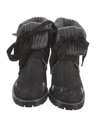 Andrea Gomez Denim Distressed Accents Boots