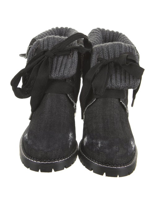 Andrea Gomez Denim Distressed Accents Boots