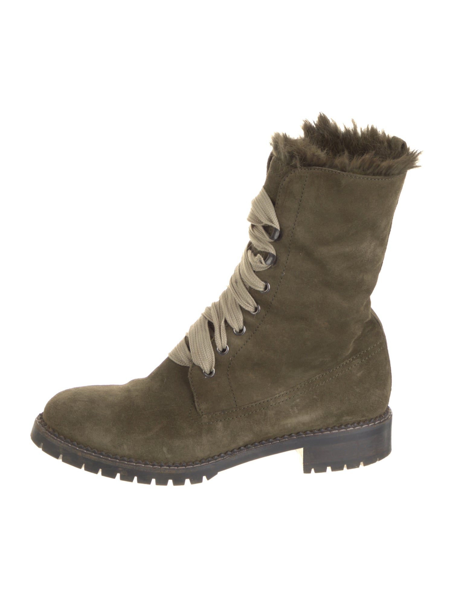 Andrea Gomez Suede Combat Boots