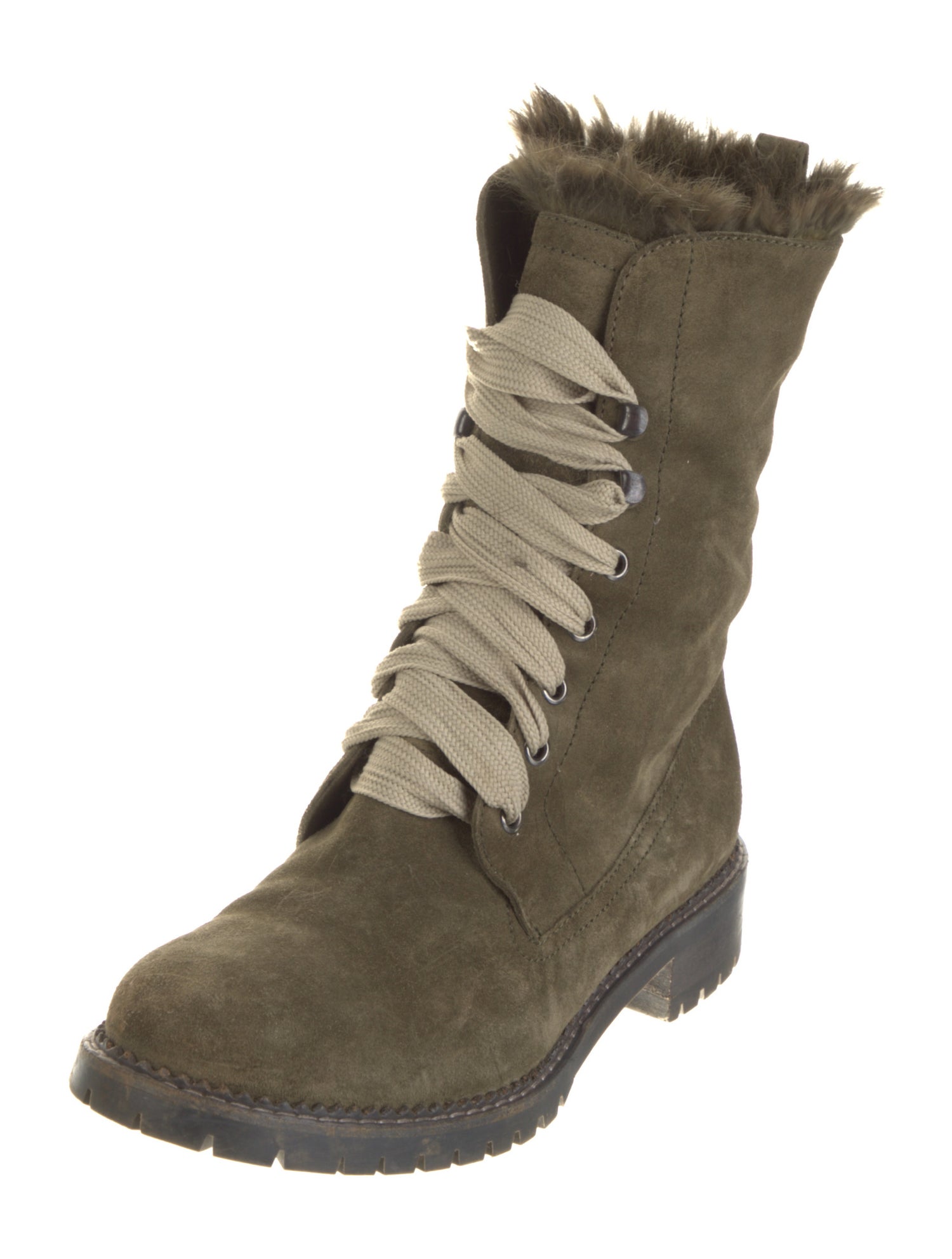 Andrea Gomez Suede Combat Boots