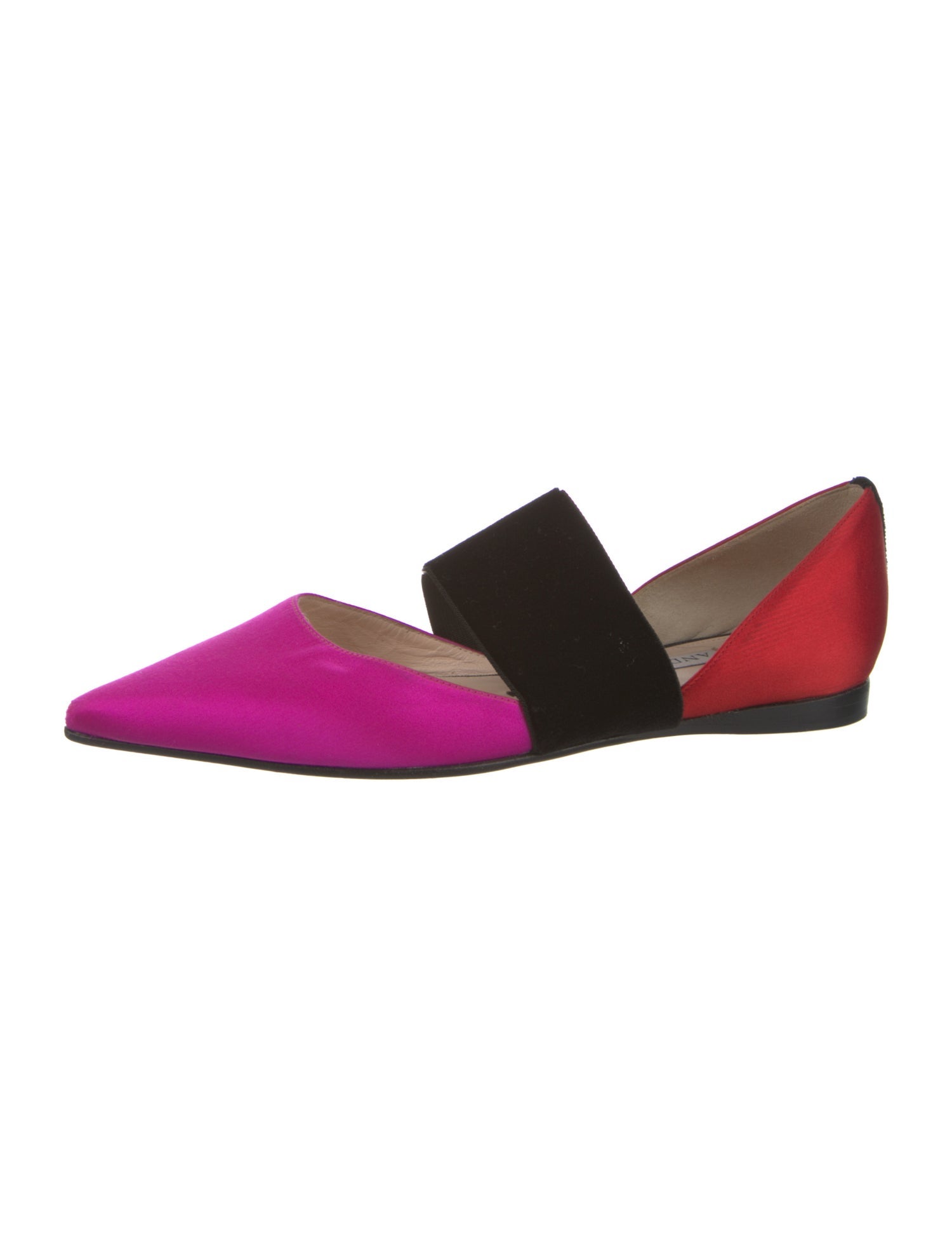 Andrea Gomez Satin D'Orsay Flats