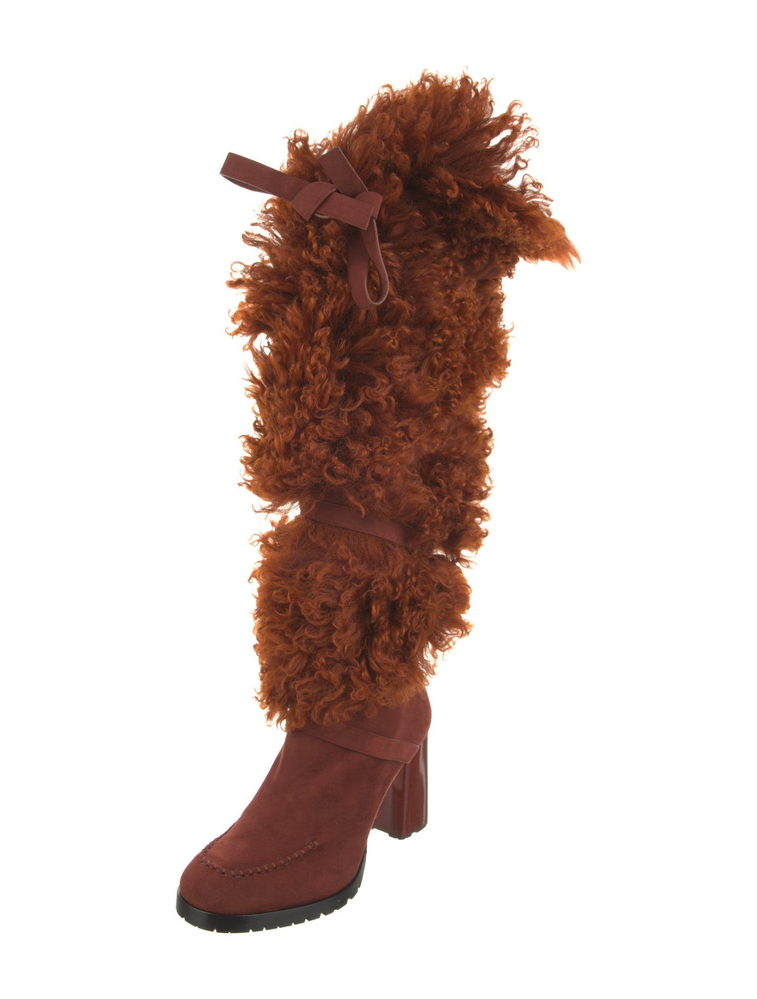 Andrea Gomez Mongolian Lamb Snow Boots