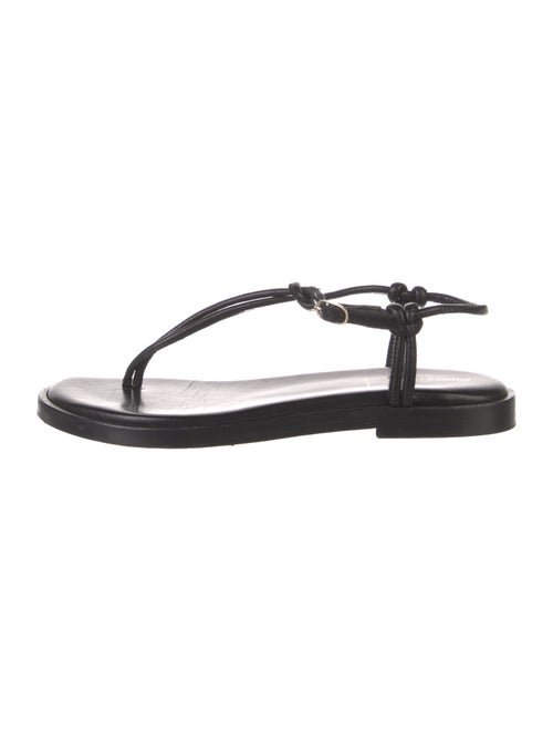 Andrea Gomez Leather T-Strap Sandals