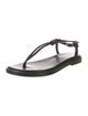 Andrea Gomez Leather T-Strap Sandals