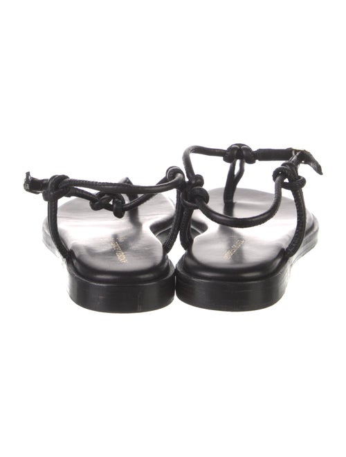 Andrea Gomez Leather T-Strap Sandals