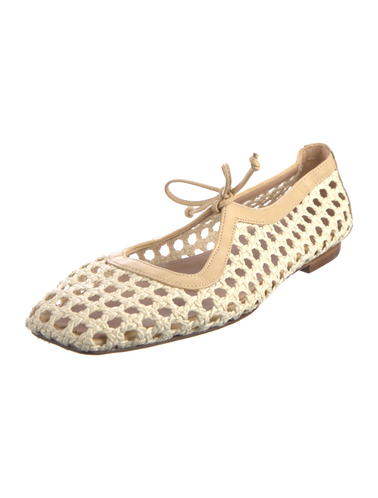 Andrea Gomez Straw Ballet Flats