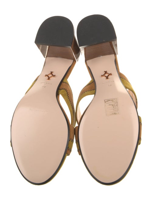 Andrea Gomez Suede Colorblock Pattern Slides