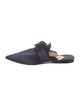 Andrea Gomez Satin Raw-Edge Trim Mules
