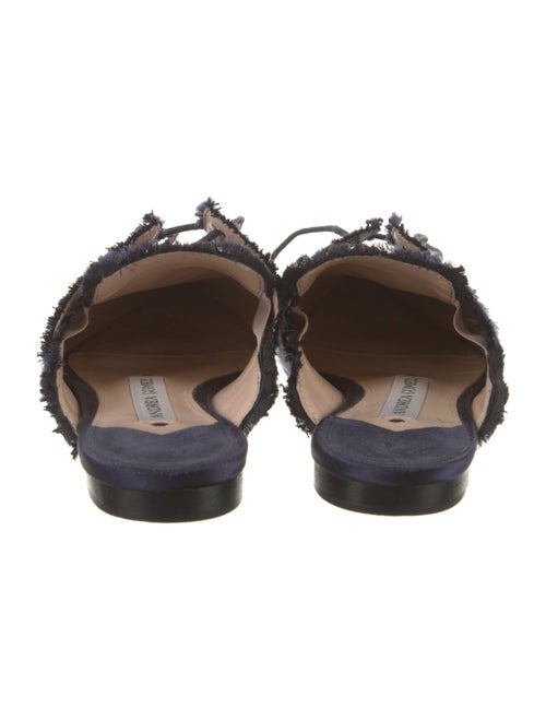 Andrea Gomez Satin Raw-Edge Trim Mules