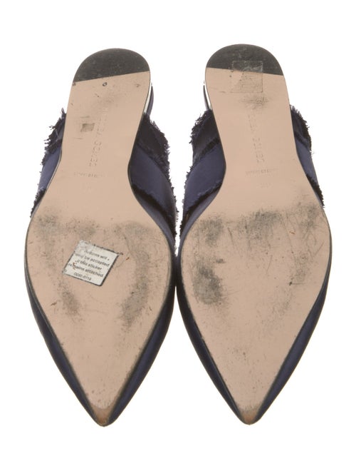 Andrea Gomez Satin Raw-Edge Trim Mules