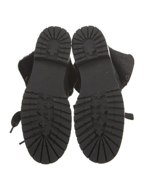 Andrea Gomez Denim Printed Lace-Up Boots