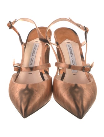 Andrea Gomez Satin Slingback Pumps