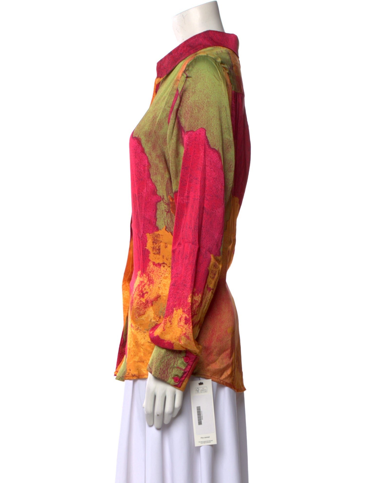 Andrea Iyamah Floral Print Long Sleeve Button-Up Top