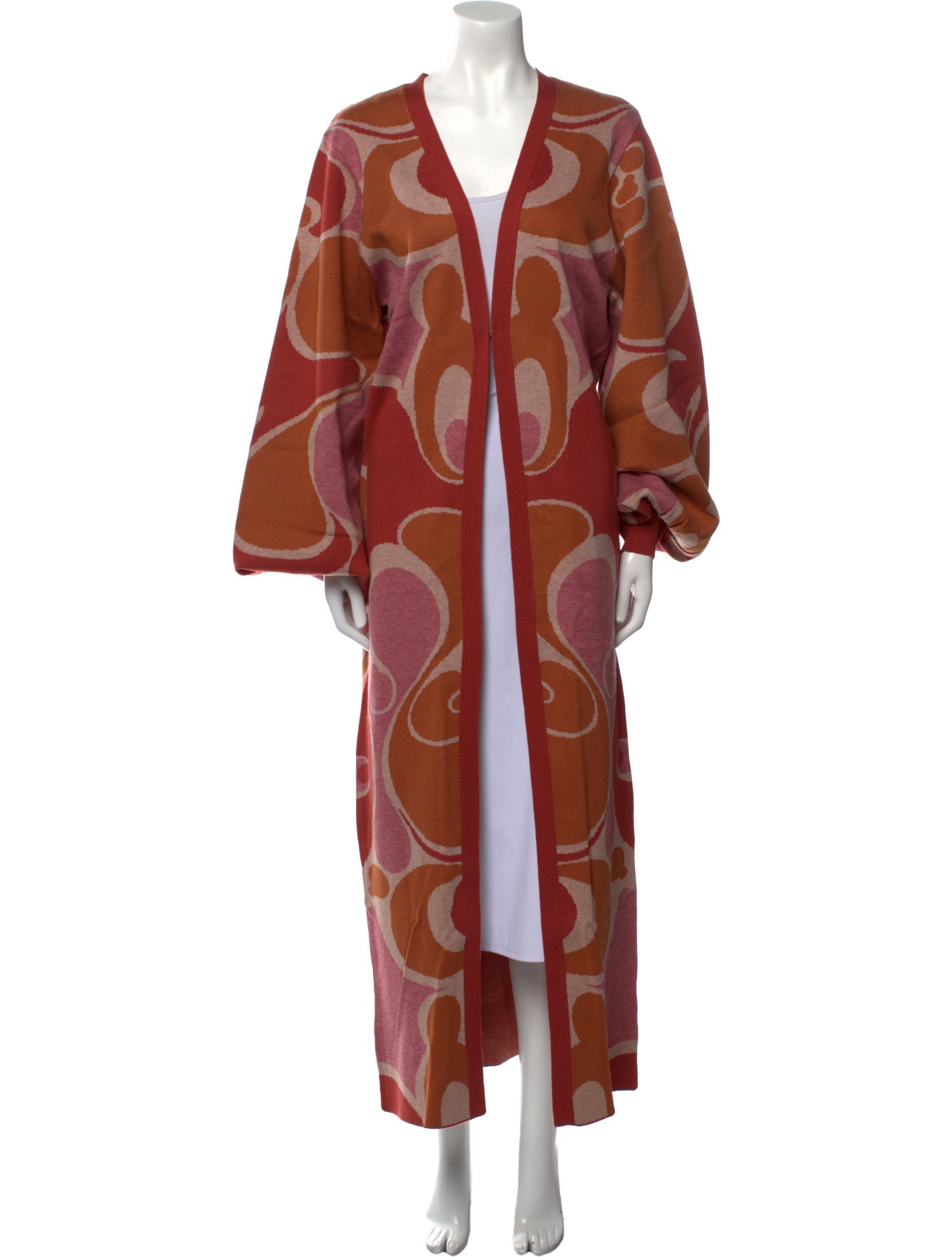 Andrea Iyamah Printed V-Neck Sweater w/ Tags