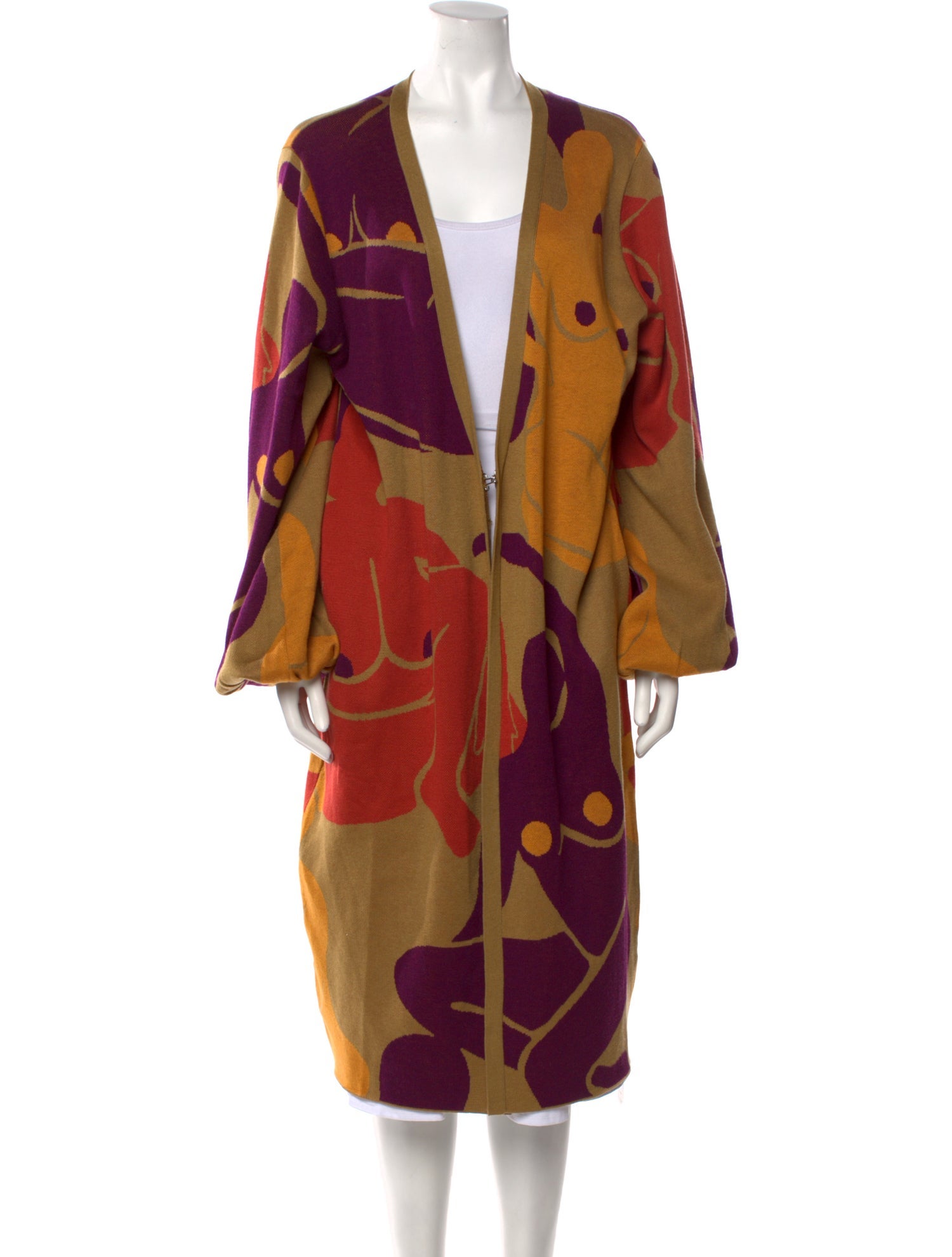 Andrea Iyamah Printed V-Neck Sweater w/ Tags