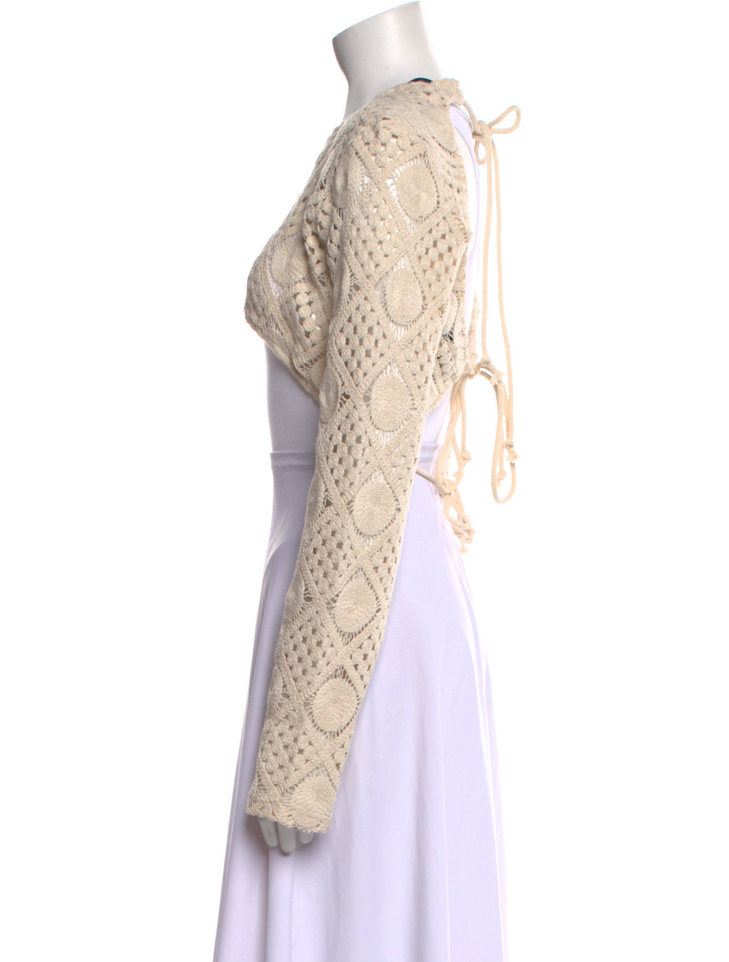 Andrea Iyamah Patterned Crew Neck Crop Top w/ Tags