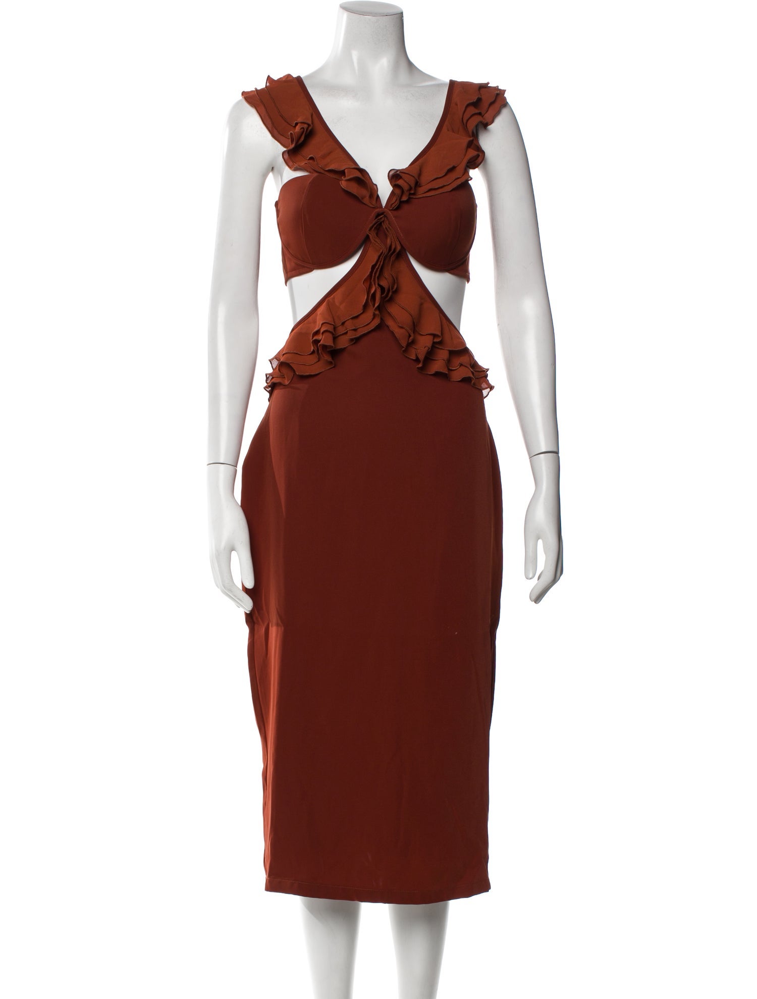 Andrea Iyamah V-Neck Long Dress