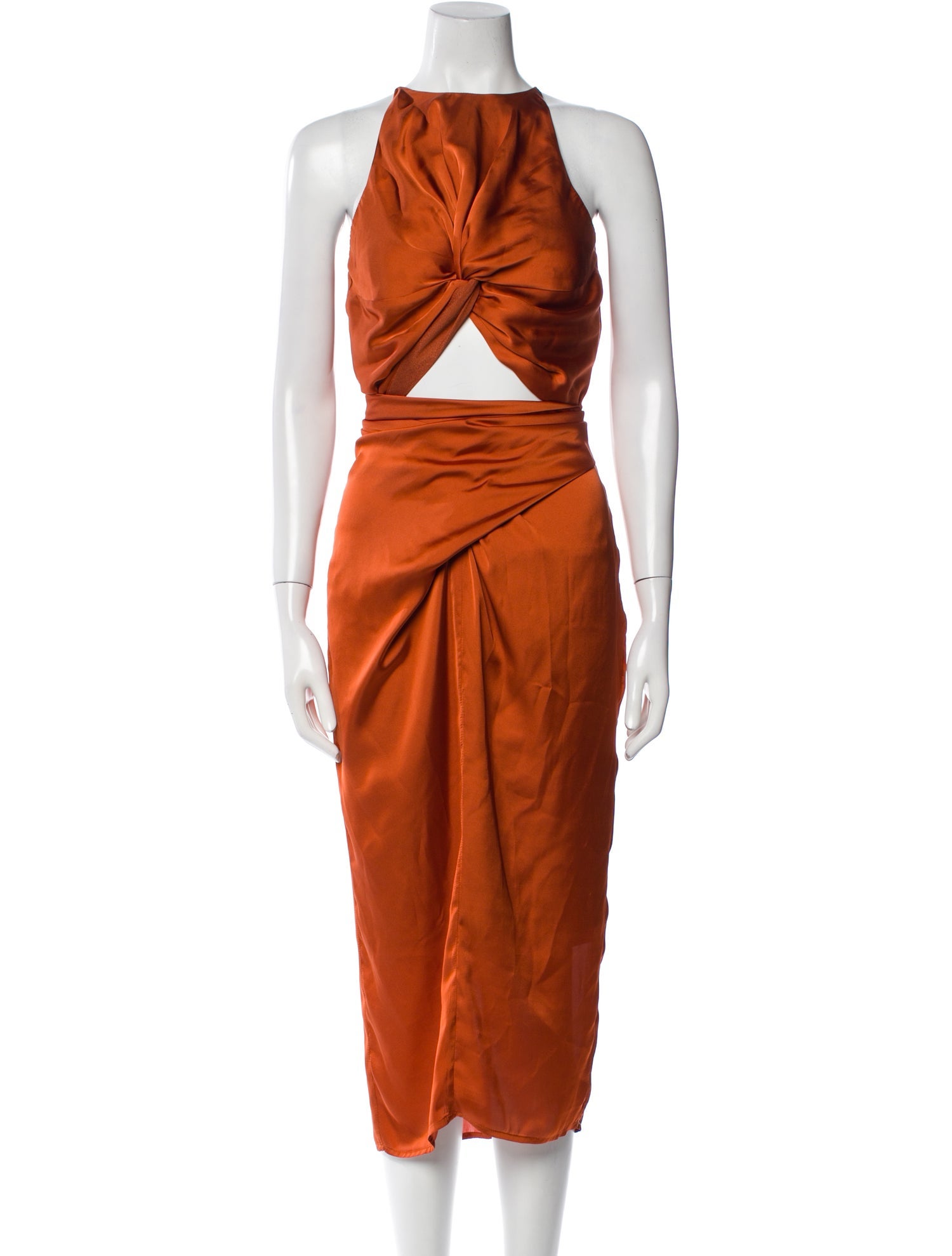 Andrea Iyamah Crew Neck Long Dress