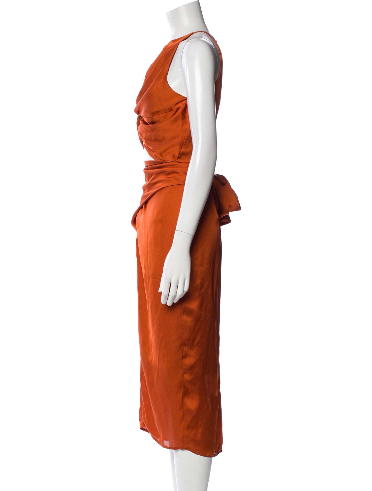 Andrea Iyamah Crew Neck Long Dress