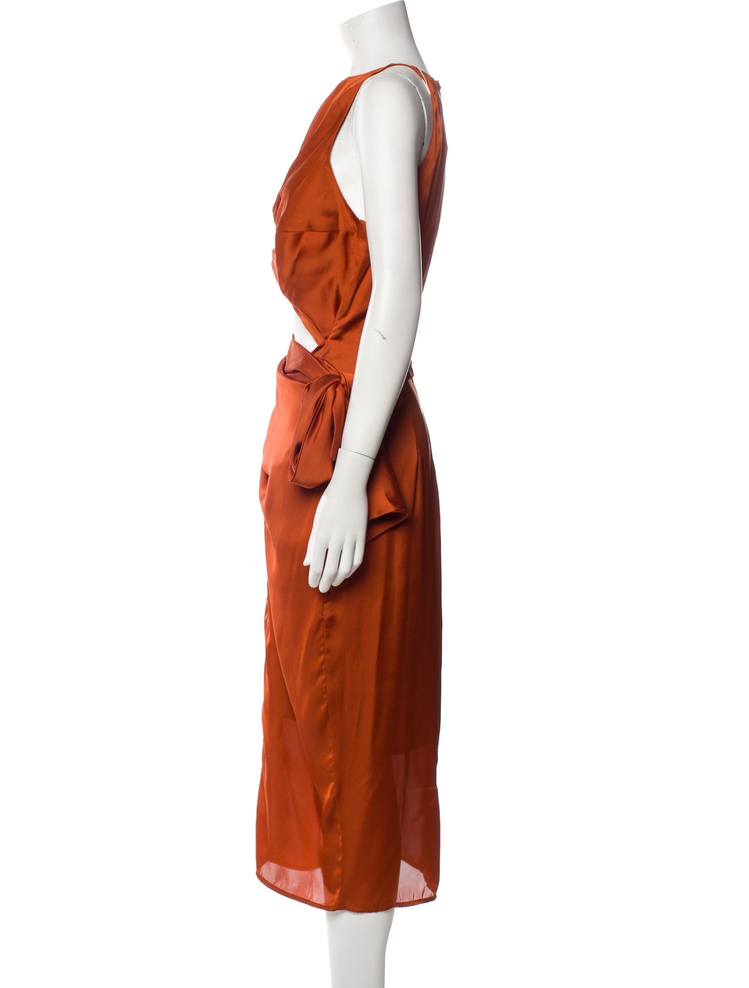 Andrea Iyamah Crew Neck Long Dress