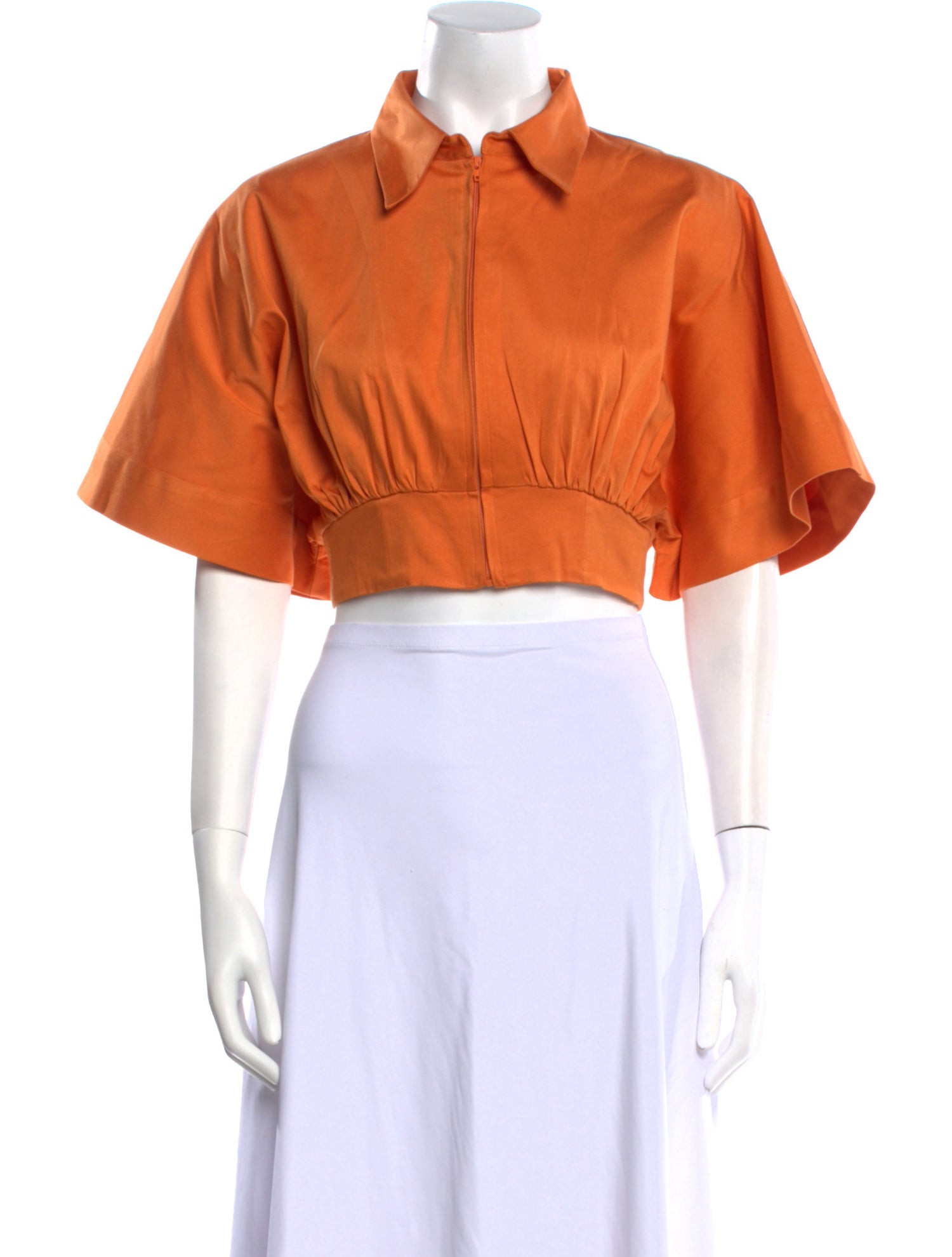 Andrea Iyamah Short Sleeve Crop Top