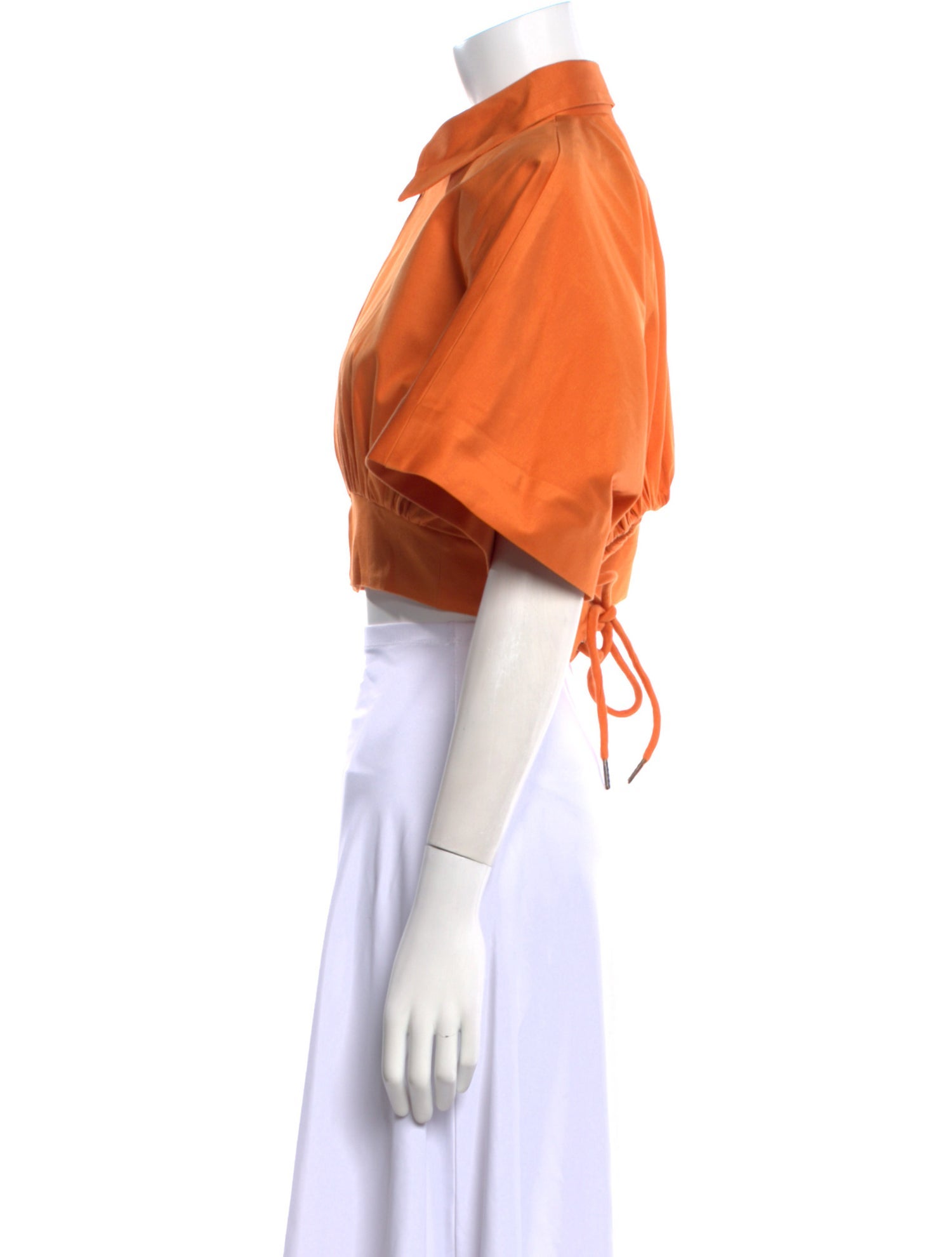 Andrea Iyamah Short Sleeve Crop Top