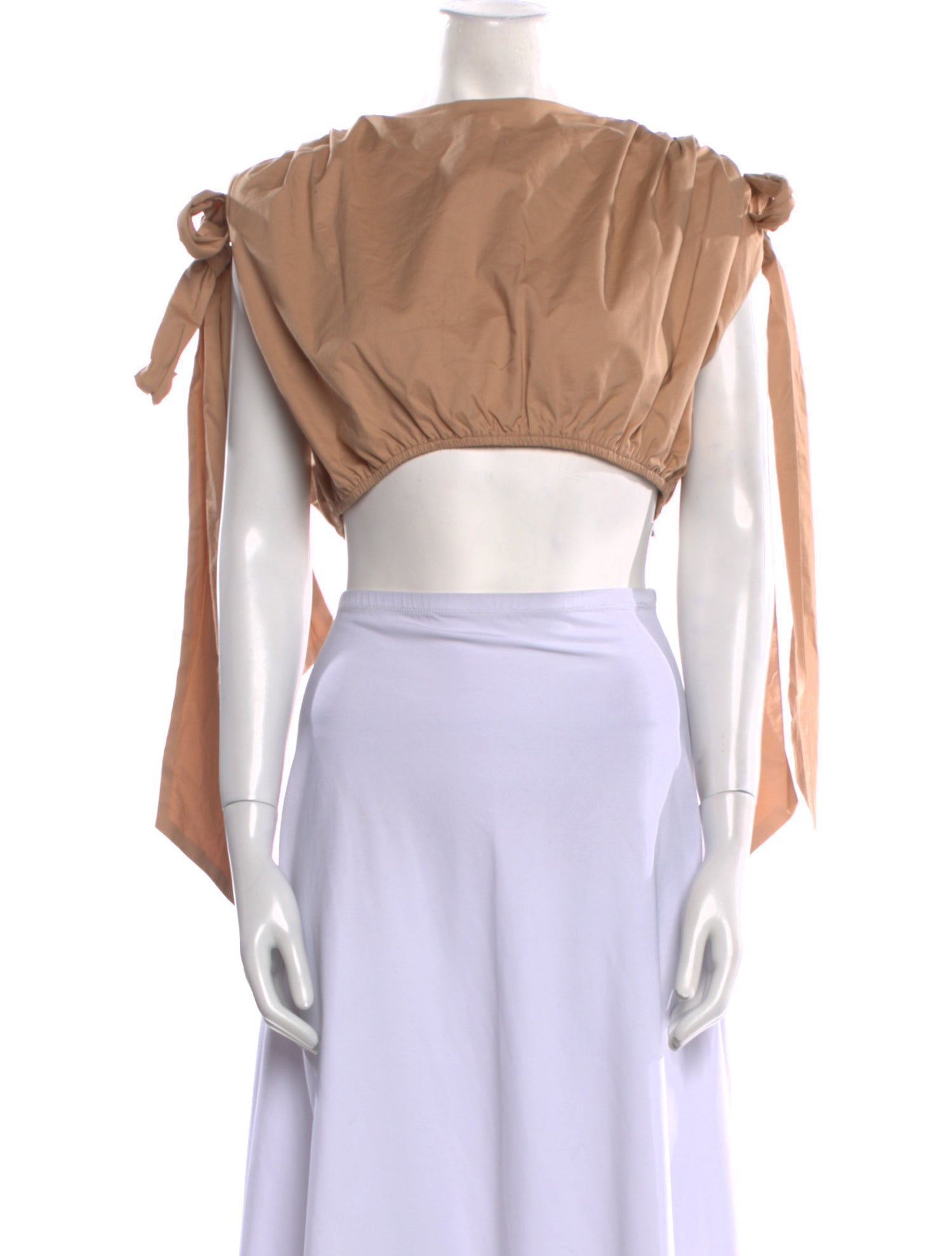 Andrea Iyamah Bateau Neckline Short Sleeve Crop Top w/ Tags