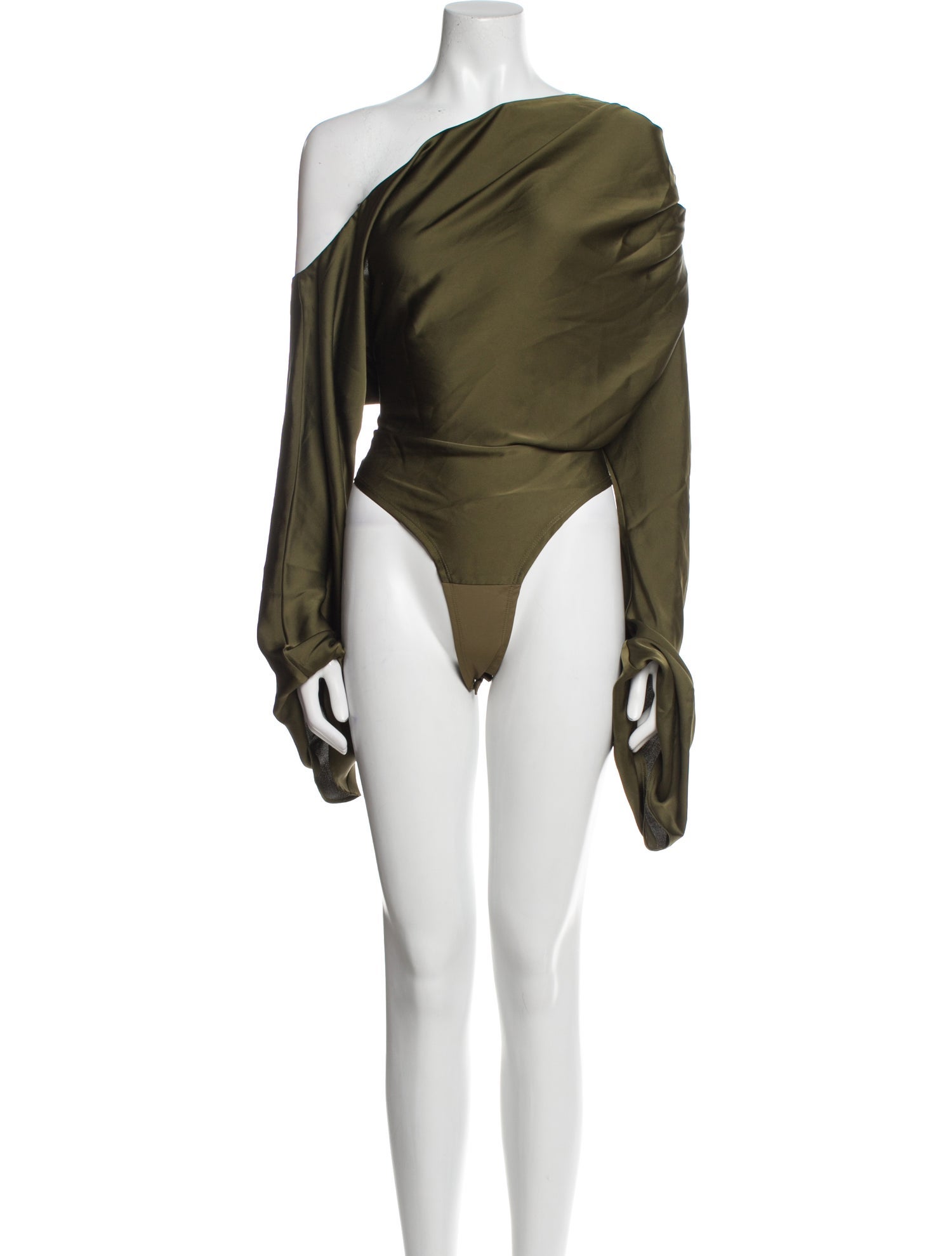 Andrea Iyamah Asymmetrical Long Sleeve Bodysuit w/ Tags