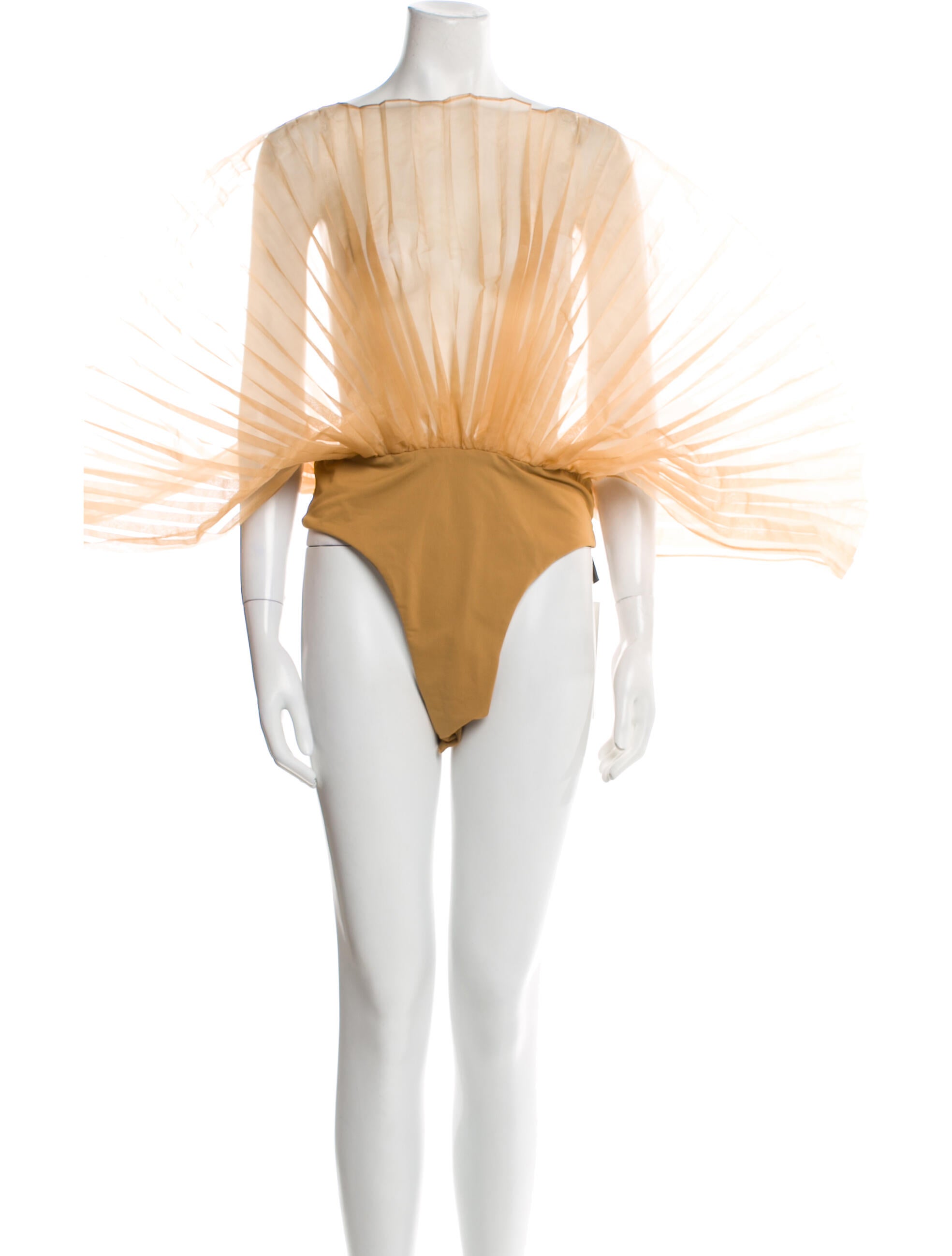 Andrea Iyamah Bateau Neckline Three-Quarter Sleeve Bodysuit