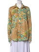 Andrea Iyamah Printed Long Sleeve Button-Up Top