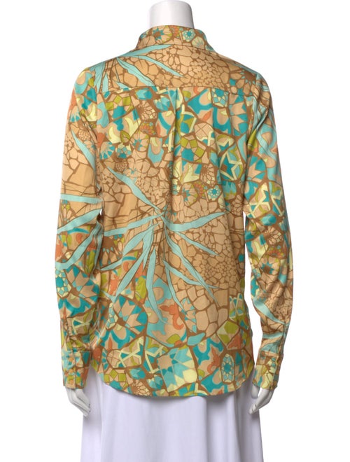 Andrea Iyamah Printed Long Sleeve Button-Up Top