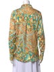 Andrea Iyamah Printed Long Sleeve Button-Up Top