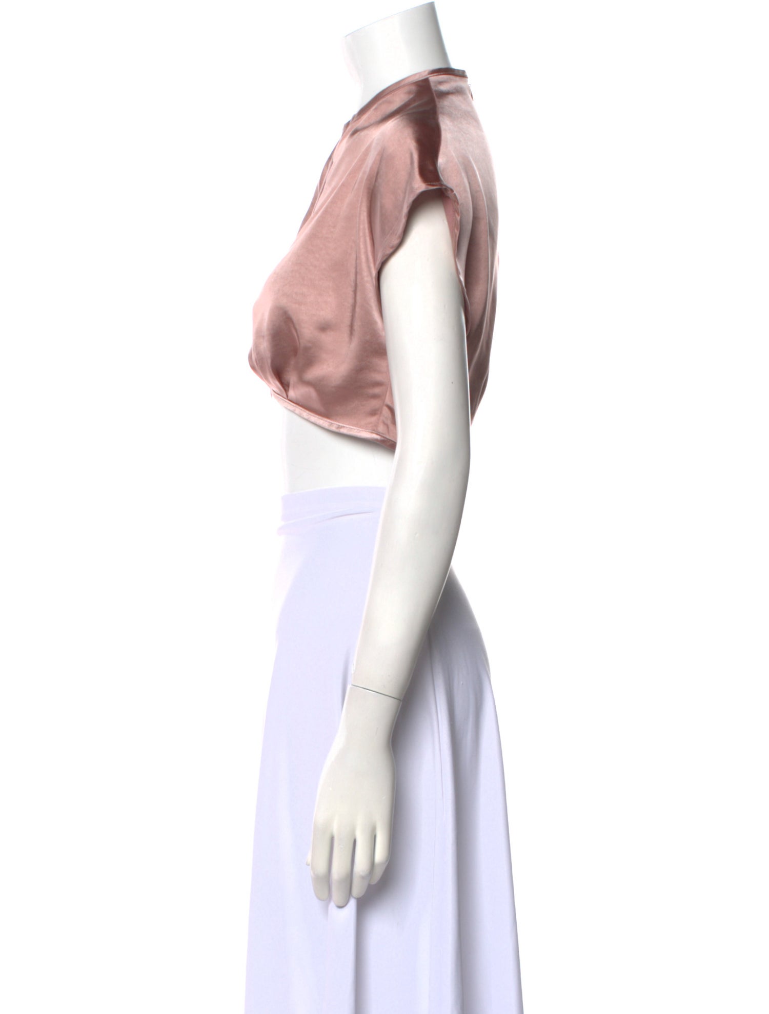 Andrea Iyamah V-Neck Short Sleeve Crop Top