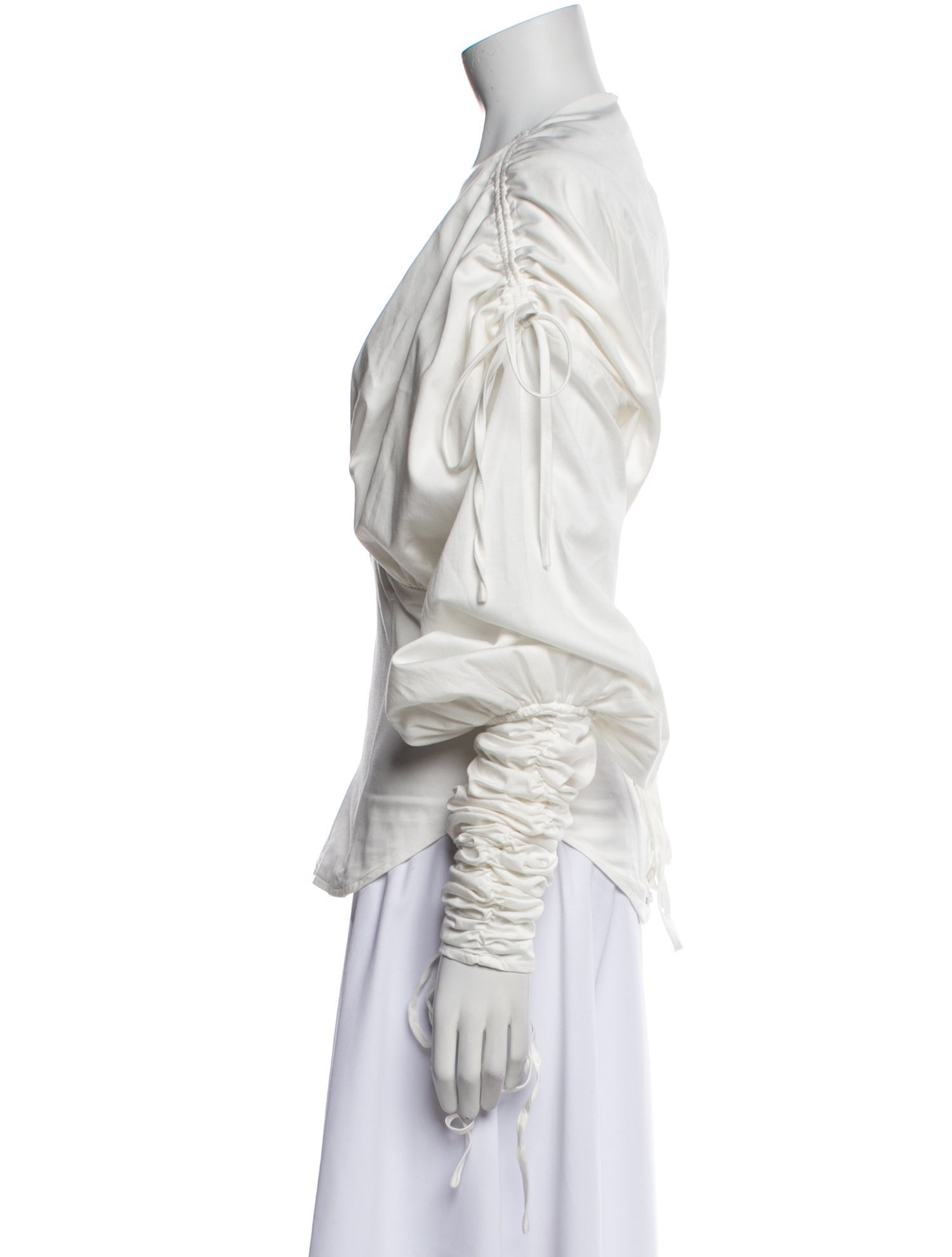 Andrea Iyamah V-Neck Long Sleeve Blouse