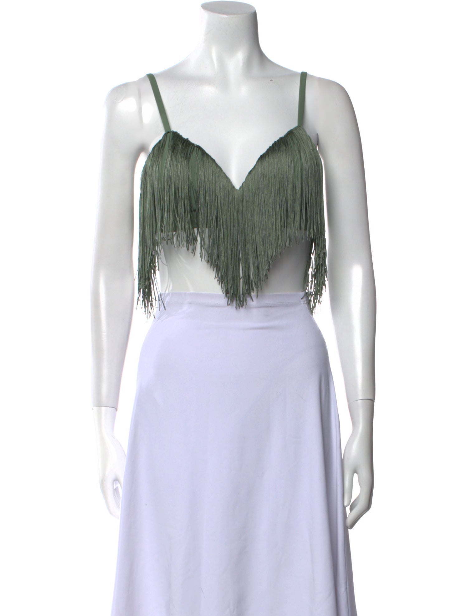 Andrea Iyamah V-Neck Sleeveless Crop Top