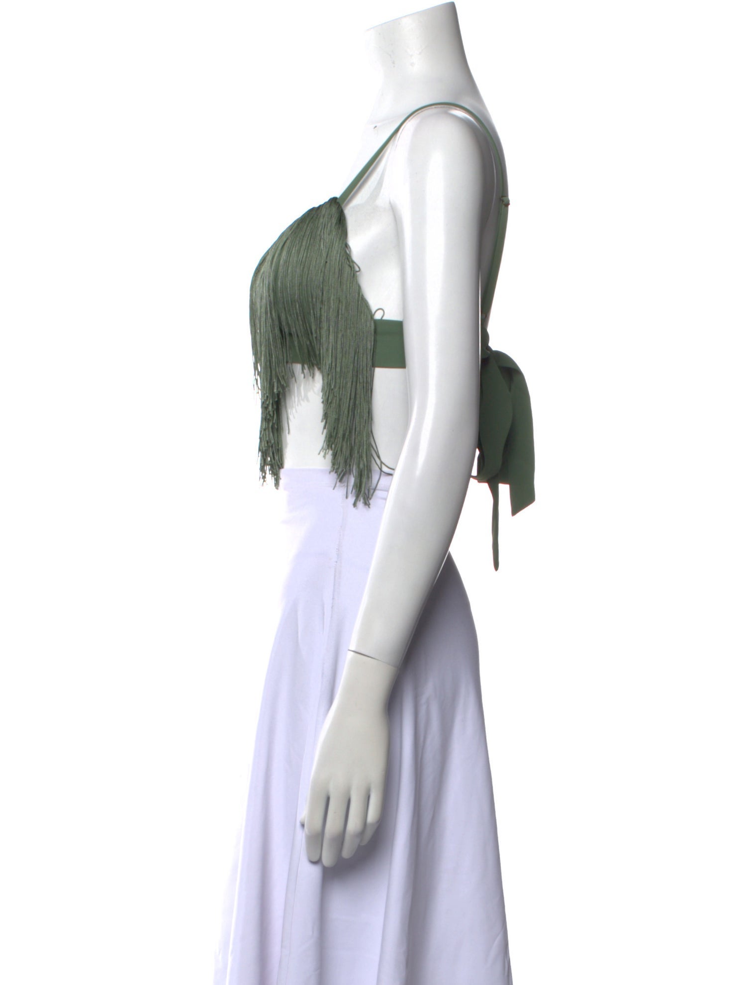 Andrea Iyamah V-Neck Sleeveless Crop Top