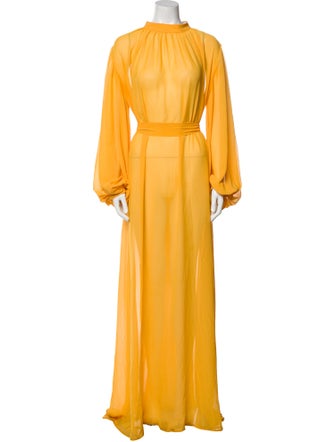 Andrea Iyamah Mock Neck Long Dress