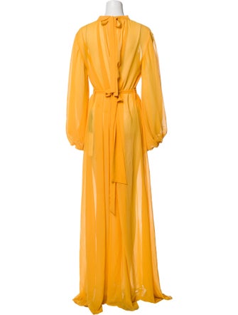 Andrea Iyamah Mock Neck Long Dress