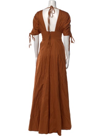 Andrea Iyamah V-Neck Long Dress