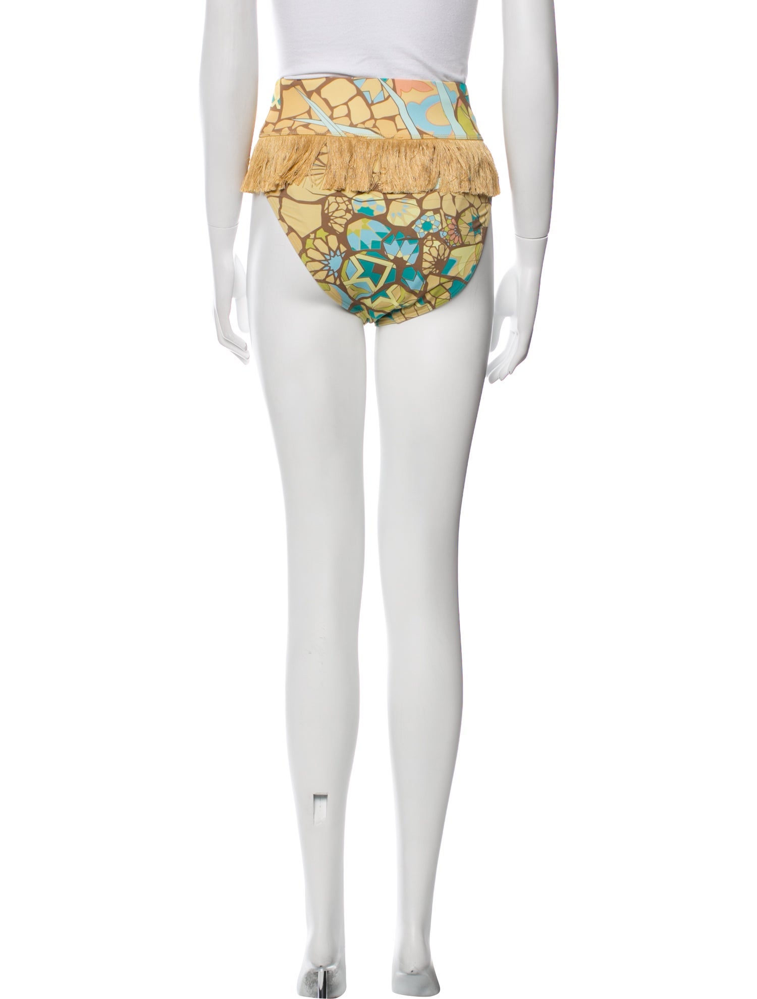 Andrea Iyamah Printed Fringe Trim Accent Bottoms w/ Tags